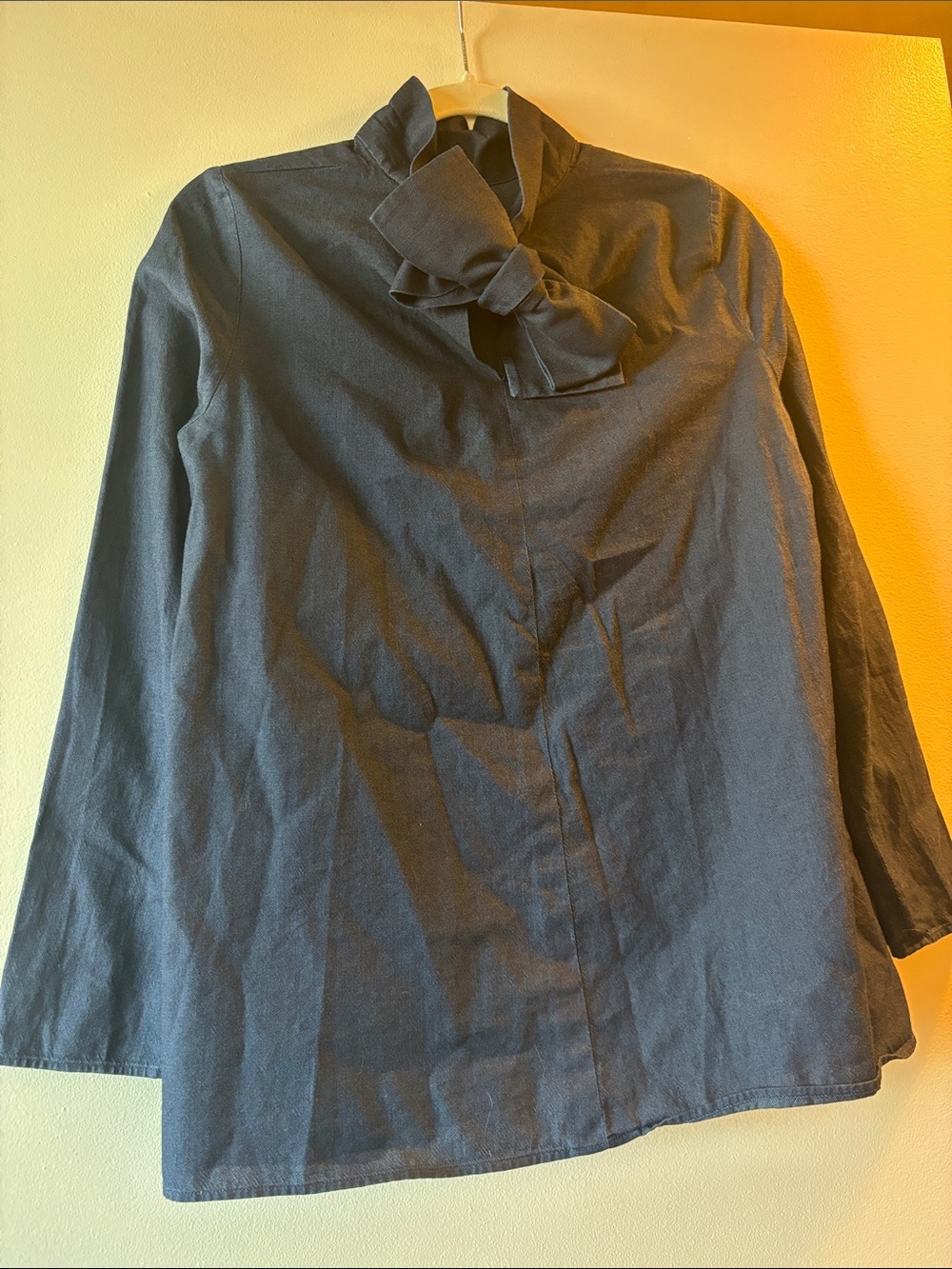NWOT COS 100% Cotton Blue Blouse Top - Picture 3 of 4